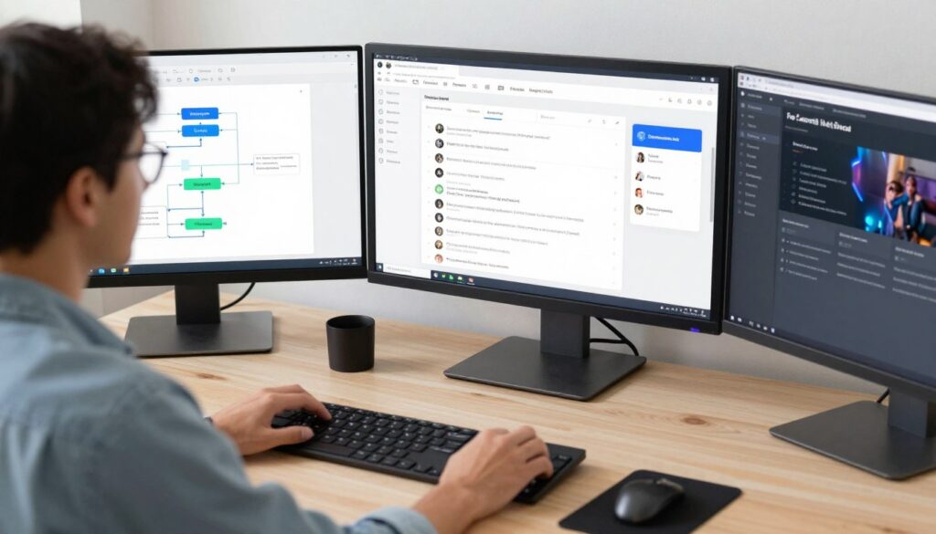 A solopreneur implementing AI tools into their daily workflow with a strategic approach