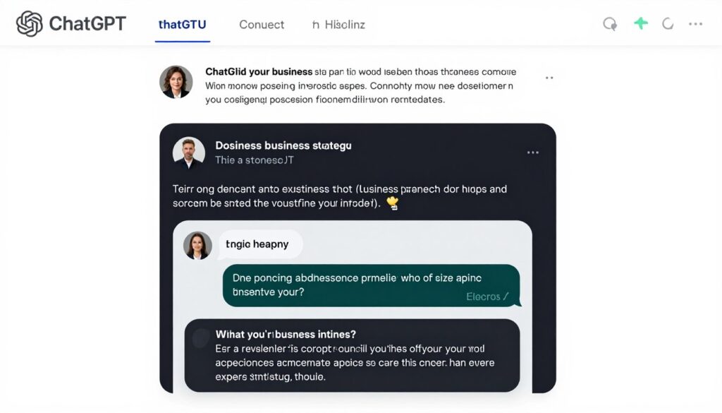 ChatGPT being used by a solopreneur for business planning and content ideation