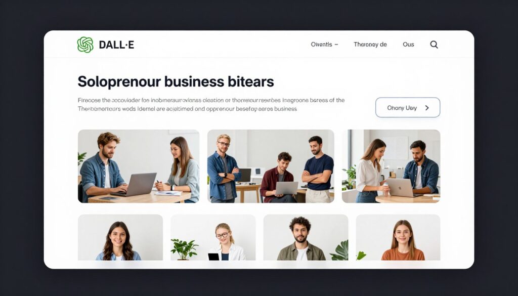 DALL·E generating custom marketing images for a solopreneur's business