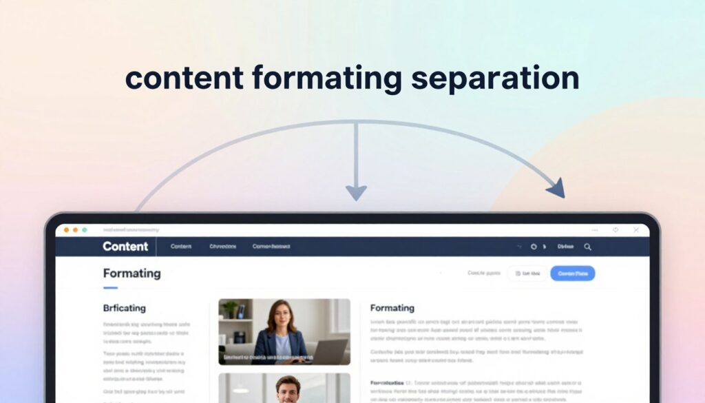 content formatting separation diagram