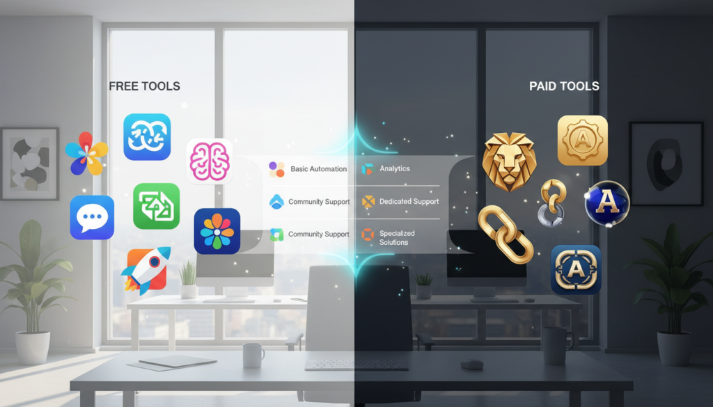 free ai tools and paid ai tools comparison for productivity