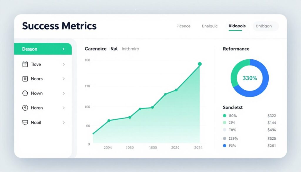 Business success metrics dashboard showing automation results