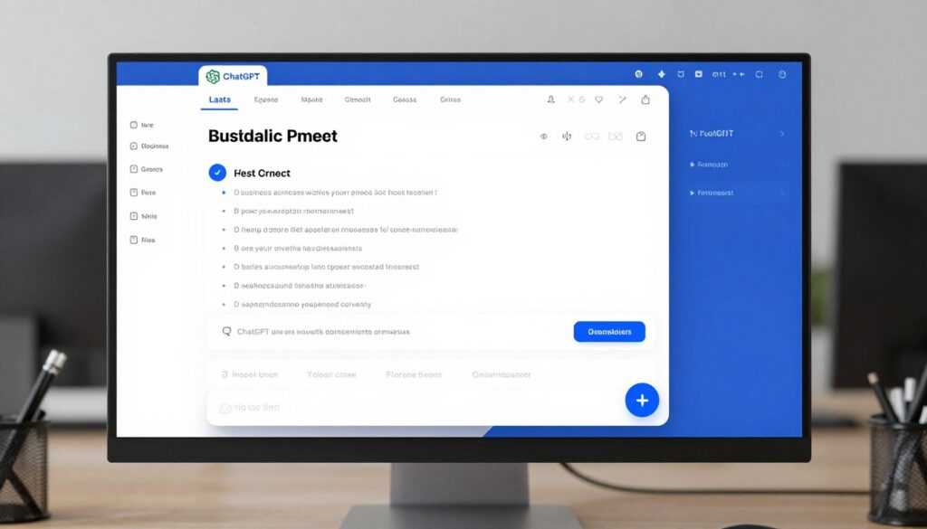 ChatGPT interface showing business automation capabilities