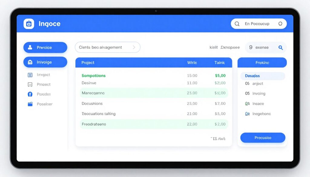 Freelance automation system dashboard