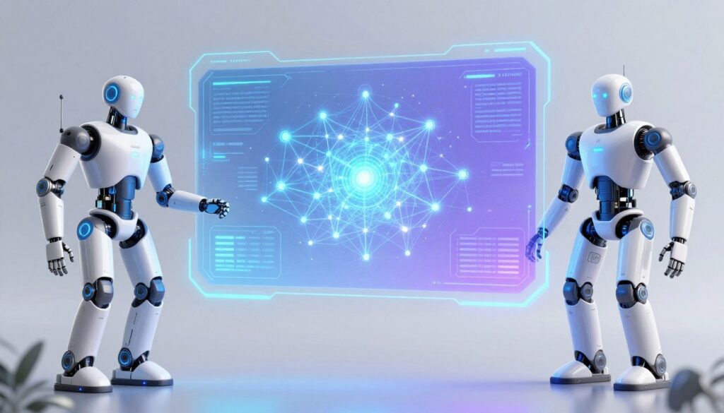 Future technology trends visualization for AI automation