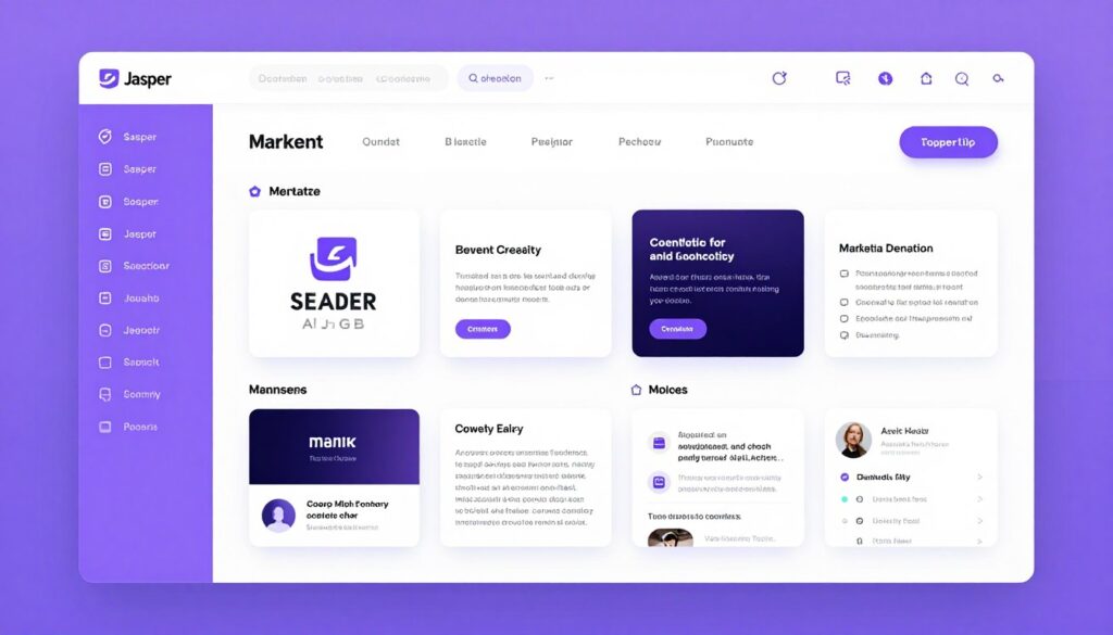 Jasper AI content creation dashboard