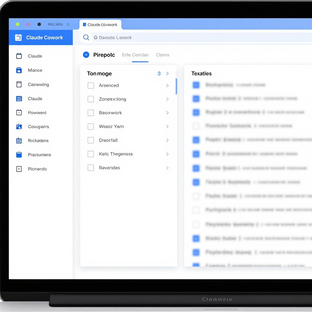 Claude Cowork desktop interface showing task management and AI collaboration features