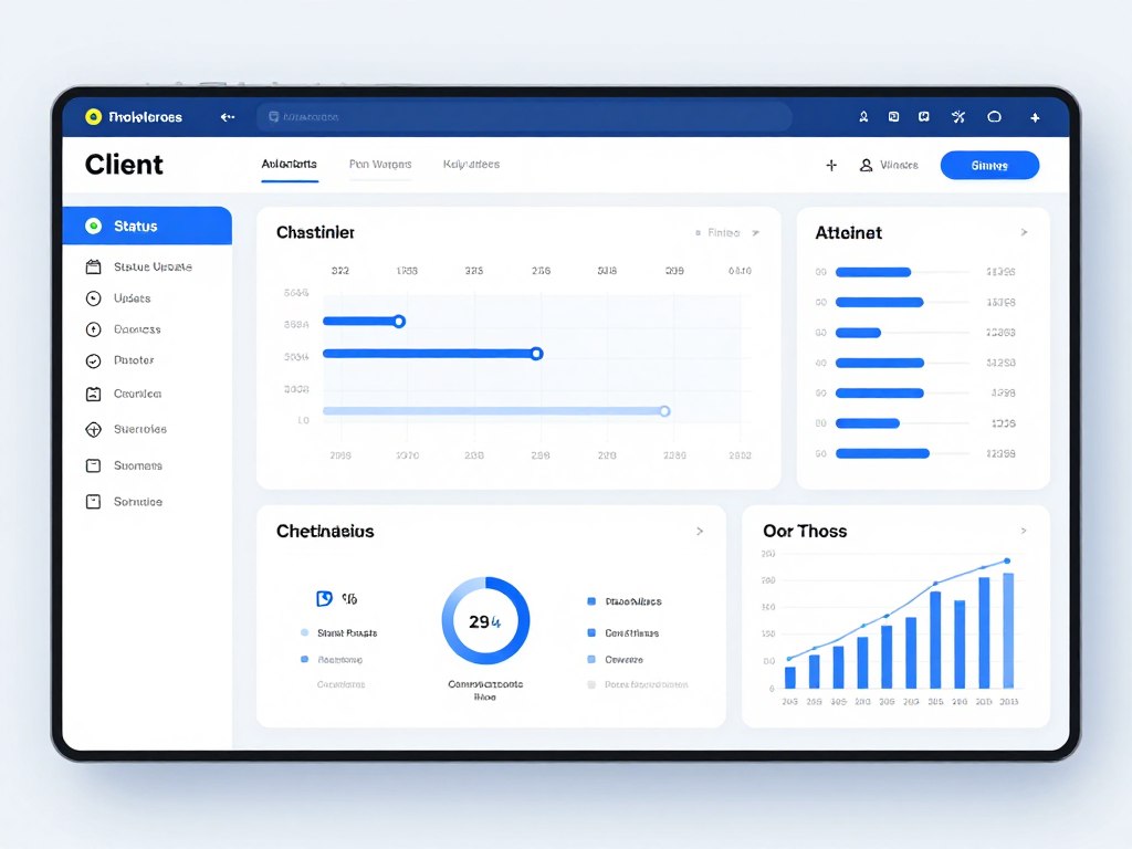 Client management dashboard showing automated workflows