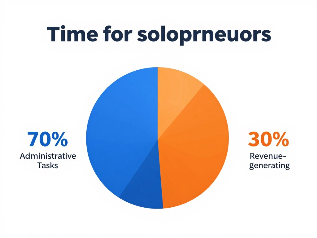 Time management chart showing solopreneur task breakdown